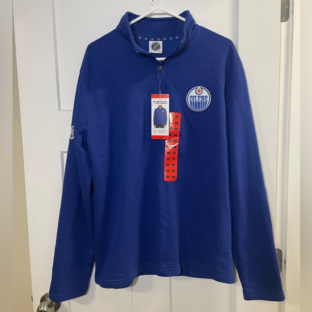 Oilers Quarter Zip Coach Sweater